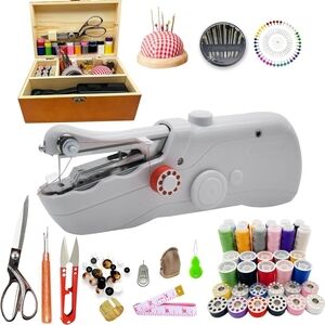 Portable Handheld Sewing Machine Kit - White